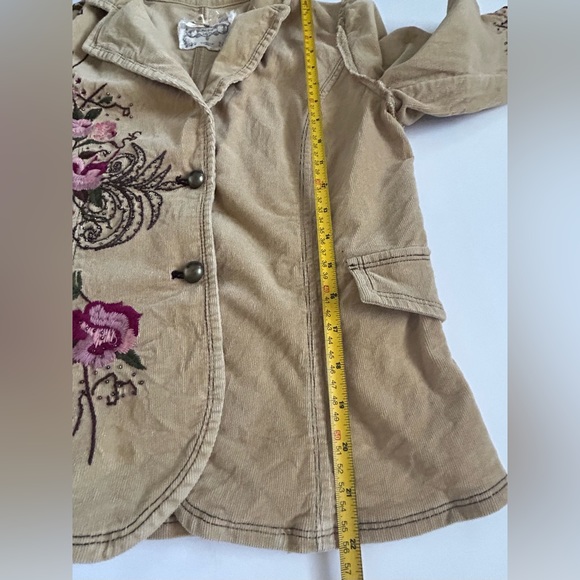 Sugar Lips Corduroy Embroidered Jacket Sz. M - Picture 7 of 7